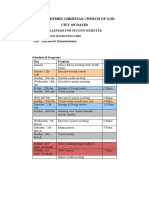 2023 Second Semester Calendar