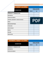 Calendario Evaluaciones