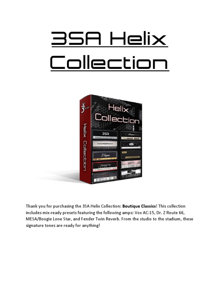 Guitarists' Guide to 3SA Helix | PDF | Sound Production | Computer ...