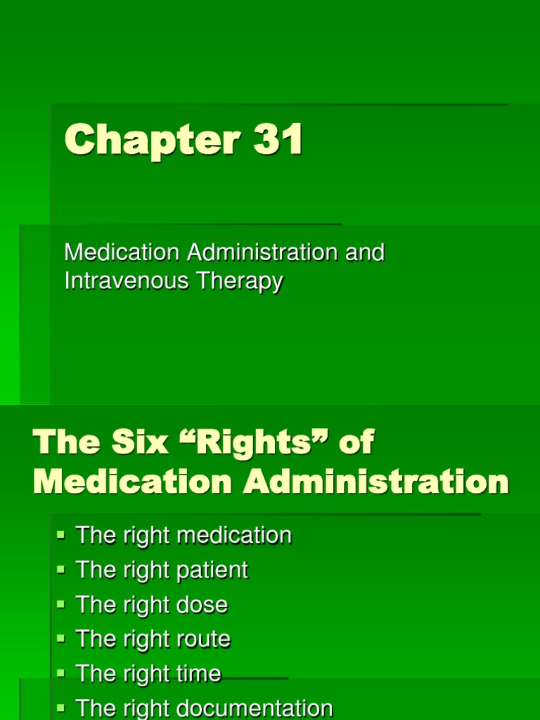 Six Rights of Medication Administration | PDF | Intravenous Therapy | Drugs