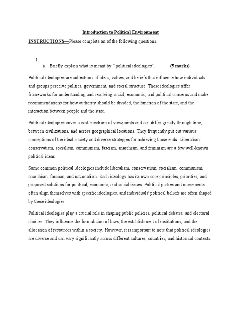 Intro to political environment class work pdf confucianism