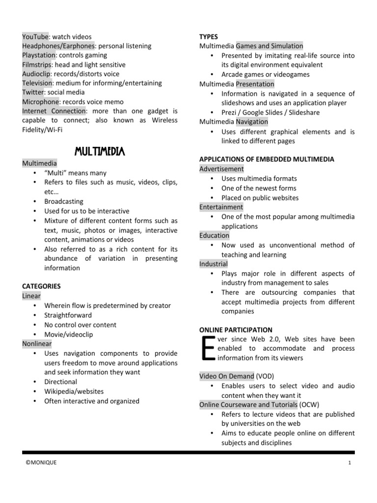 Unit 3 Emtech Pdf Multimedia World Wide Web