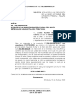 Apelación A La Deducción de La Base Imponible Del Impuesto Predial (Adulto Mayor)