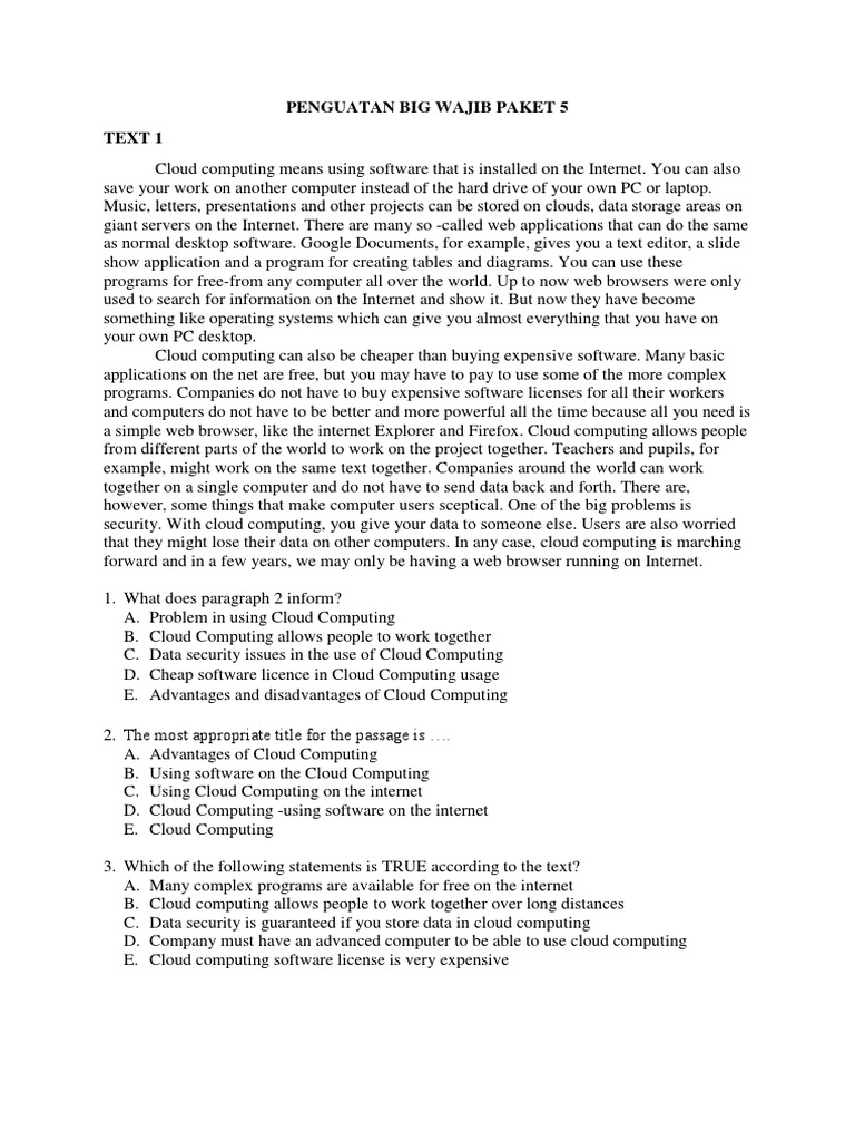 Big 5 PDF Autism Spectrum World Wide 