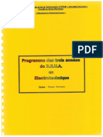 Programme DEUA Electrotechnique USTO Oran Algeria