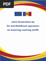 Joint Declaration by EU and MD Operators On Lowering Roaming Tariffs