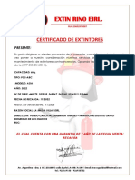 Certificado de Extintores