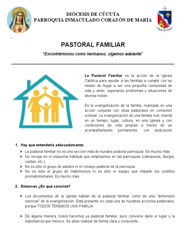 Pastoral Familiar en la Iglesia Católica | PDF | Iglesia Católica