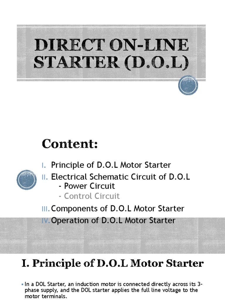 03 Direct On-Line Starter (D.o.l) | PDF | Electric Motor | Relay