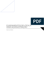 Fundamentos de Lógica para Administração. André Luiz Galdino