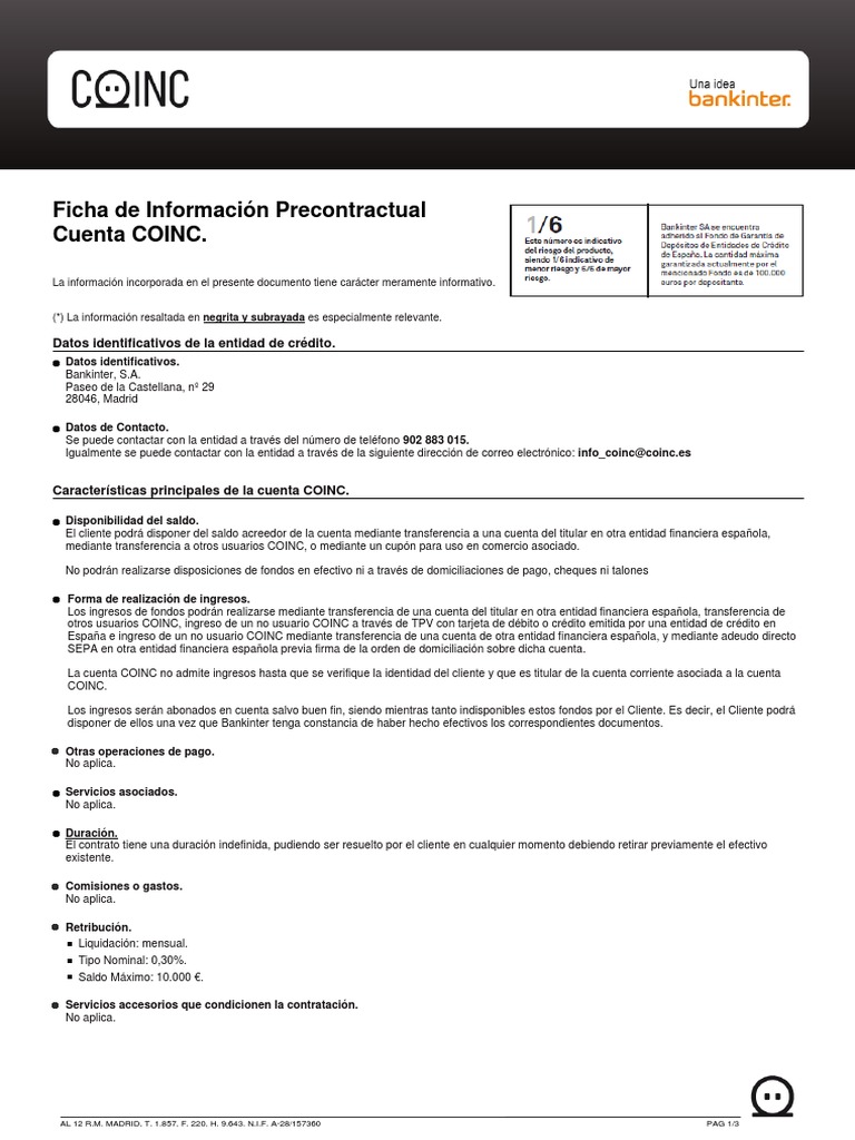 Contrato Cuenta Coinc 2 | PDF | Bancos | Tarjeta de crédito