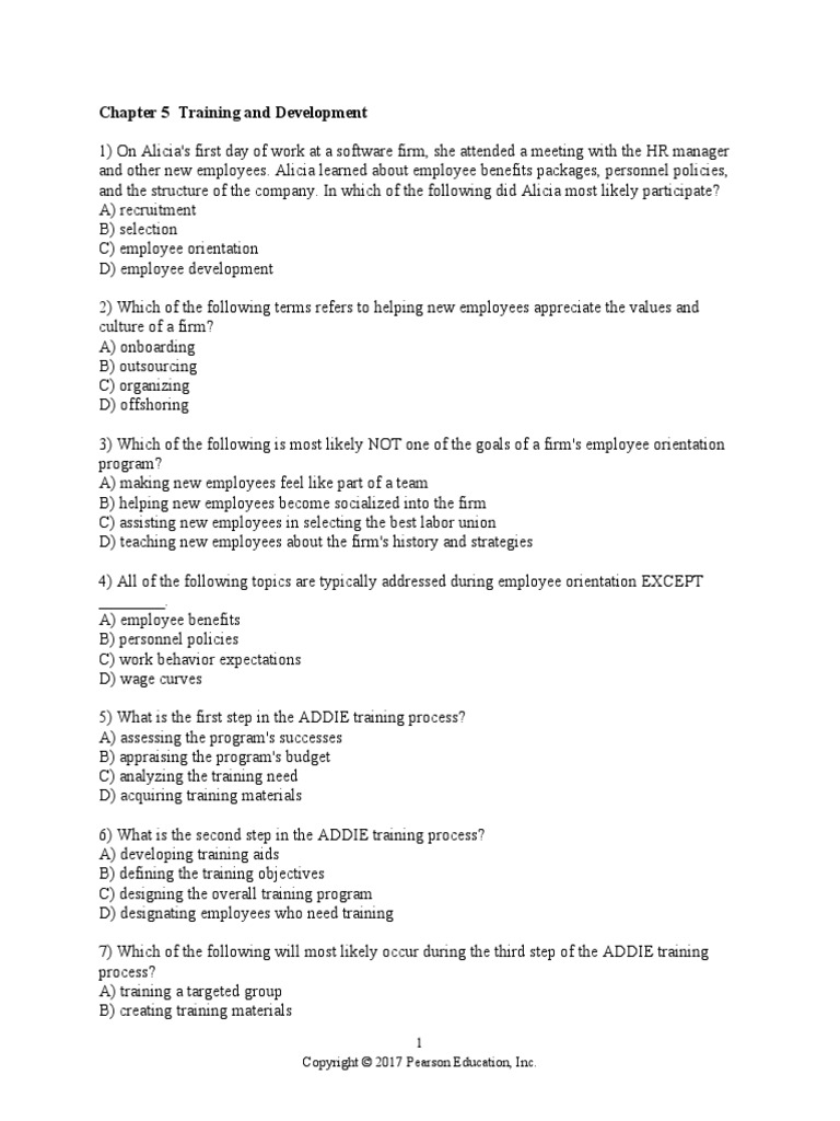 Chapter 05 Training And Development Pdf Cognition Cognitive Science