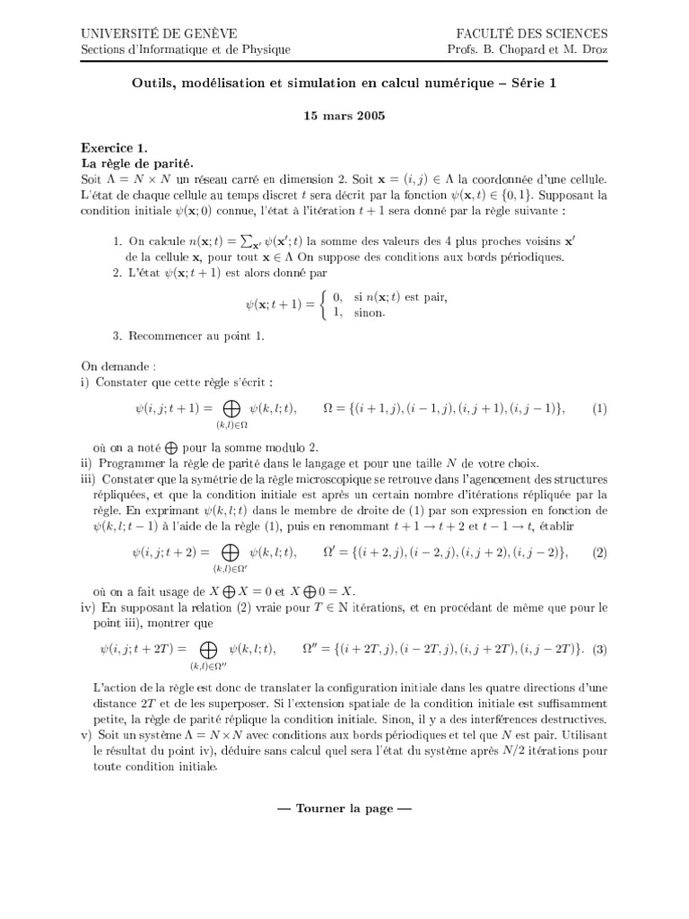 Règles et simulations d'automates cellulaires PDF Mathématiques — free download