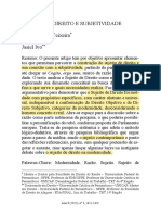 SUjeito de Direito e Subjetividade - Sergio Teixeira