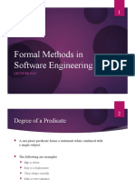 Formal Methods in Software Engineering: Lecture # 6,7