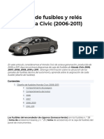 Diagrama de Fusibles y Relés para Honda Civic 2006 2011