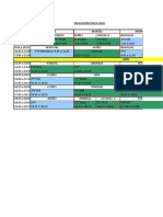 Horarios de Educacion Fisica 2021