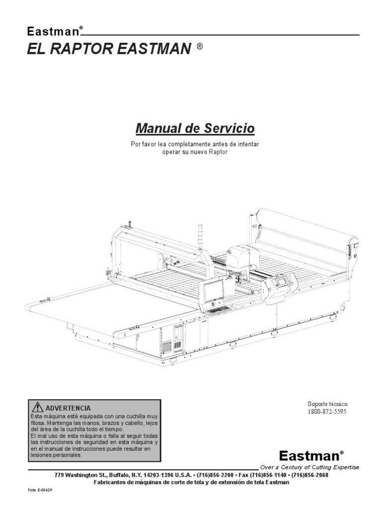 Raptor - Service - Manual - Spanish - Cut Automatic | PDF | Tornillo ...