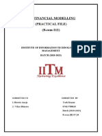 Financial Modelling (Practical File) : Submitted To Submitted by
