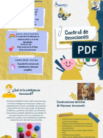 Folleto Díptico Infantil para Actividades Creativas de Manualidades para Niños Scrapbook Amarillo y Azul