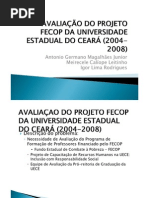 AVALIAÇÃO DO PROJETO FECOP DA UNIVERSIDADE ESTADUAL DO_pptx