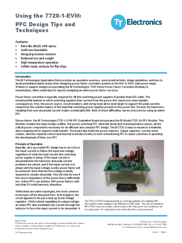Using 77201evm PFC Design Tips Techniques | PDF | Resistor | Inductor