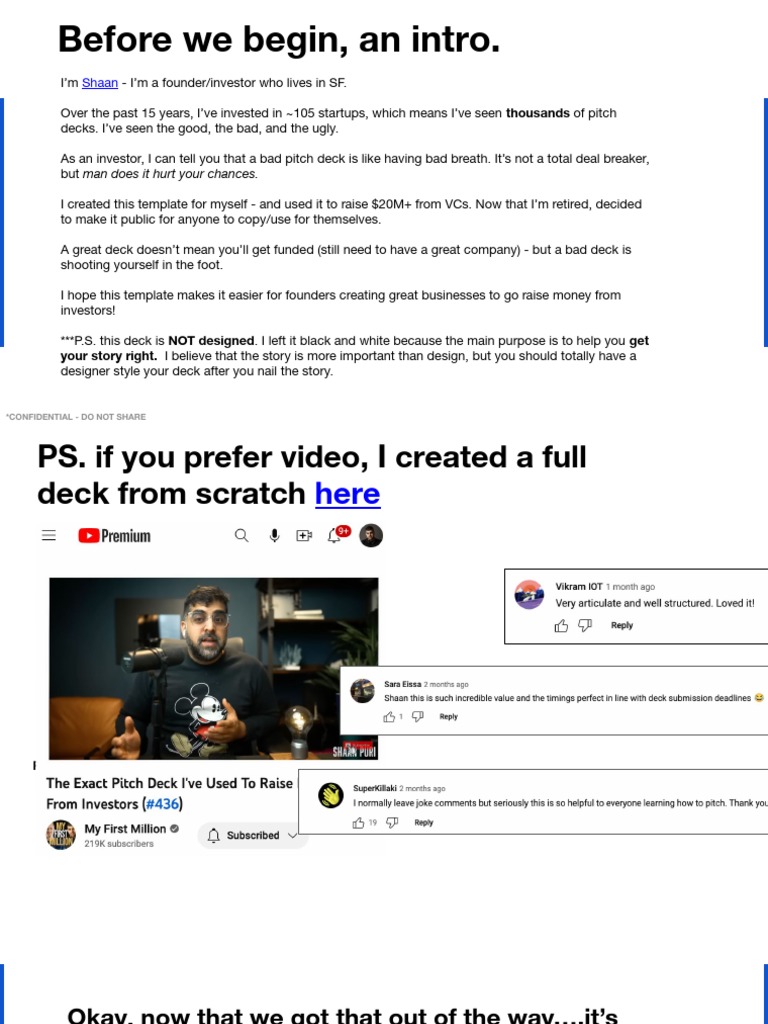 Pitch Deck Template for Founders | PDF | Business