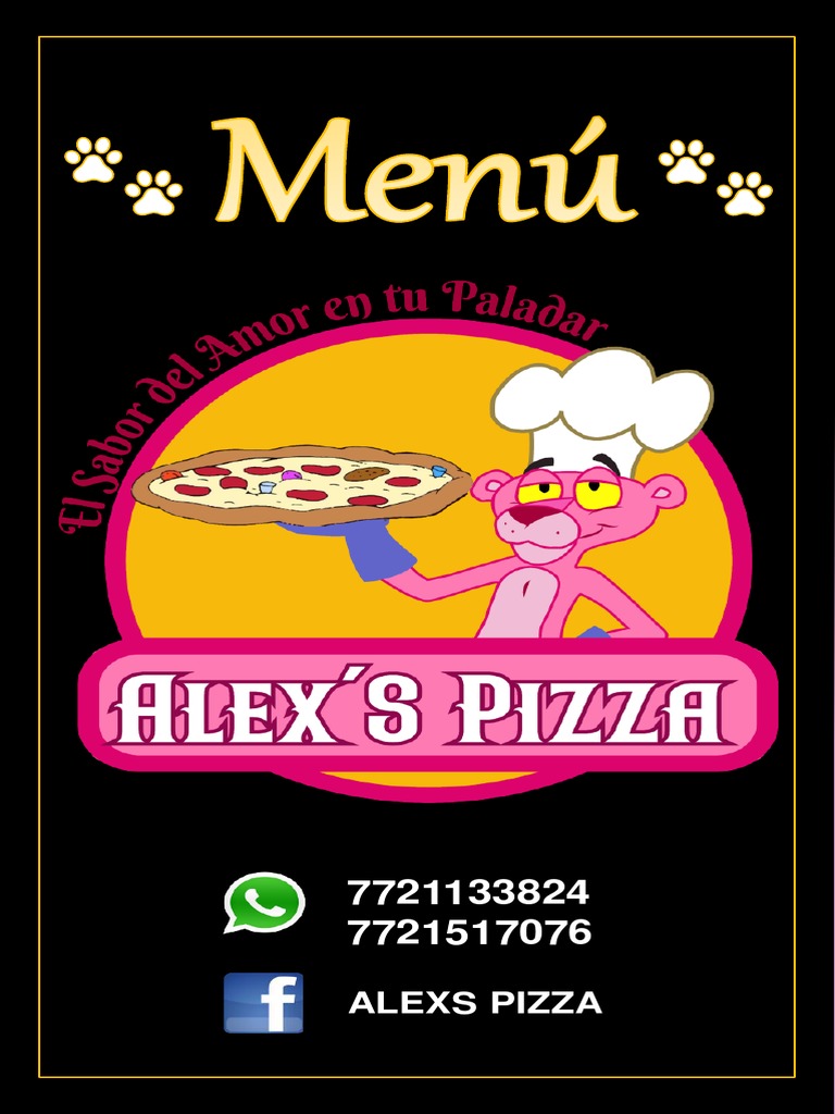 Menú de Alex's Pizza y Precios | PDF