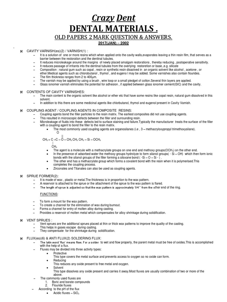 Dental Materials PDF