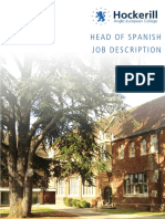 Head of Spanish Job Description - Jan 23