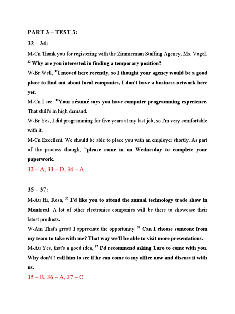 Part 3 - Test 3 | PDF