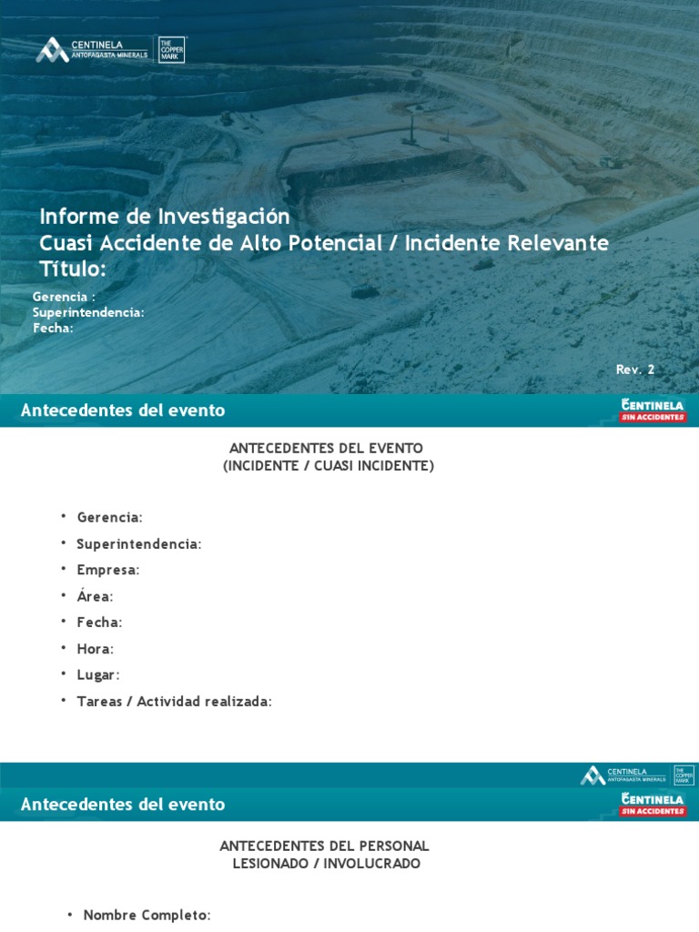 Formato Investigación Cuasi AP o Incidente BP Relevante | PDF