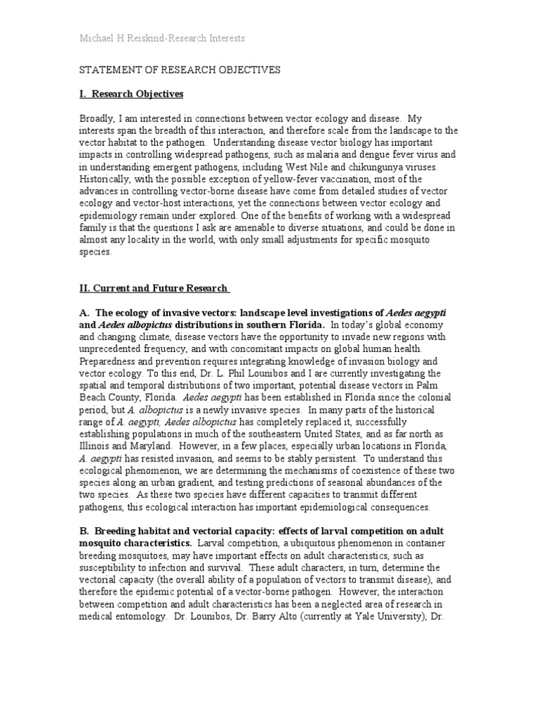 Vector Ecology and Disease Research | PDF | Aedes Aegypti | Mosquito