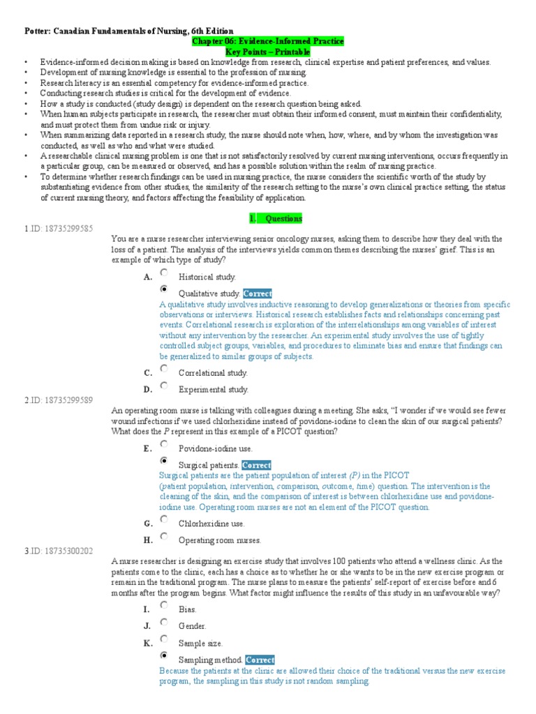 Canadian Fundamentals of Nursing - Chapter 6, 11 | PDF | Nursing ...