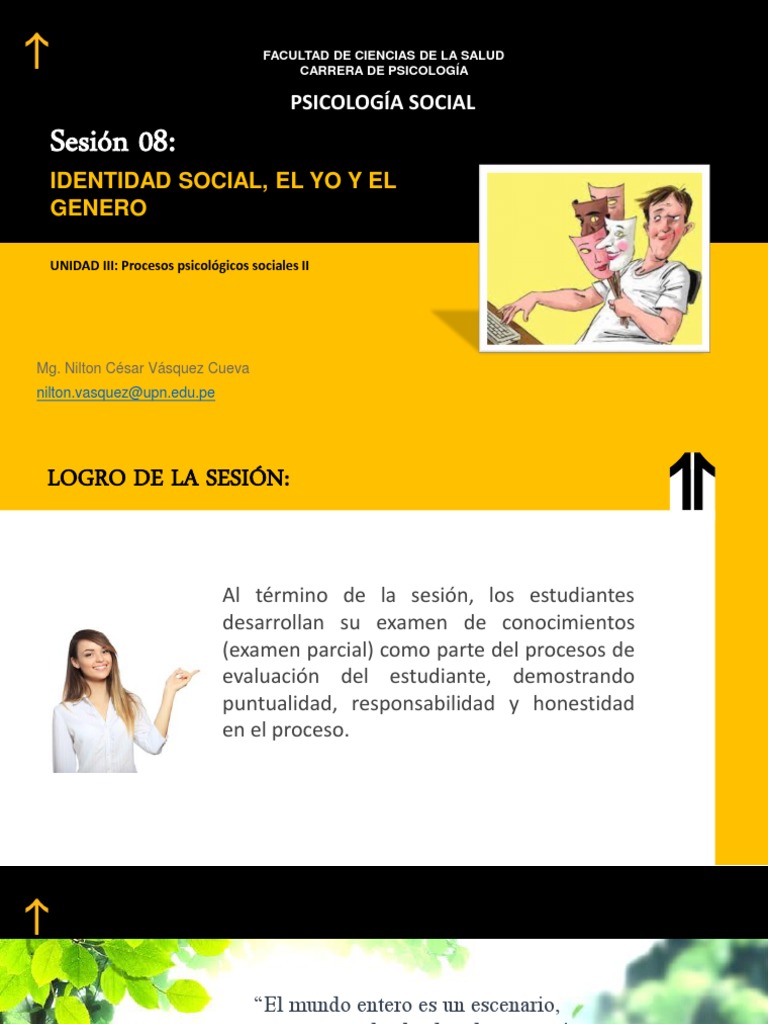 Identidad Social y el Yo en Psicología | PDF | Estudios de género | Género