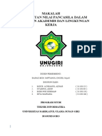 Penghayatan Nilai Pancasila Dalam Akademis Dan Kerja