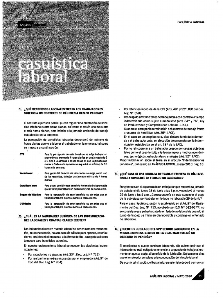 (S) Casuistica Laboral | PDF