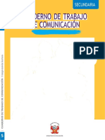 Cuaderno de Trabajo de Comunicación, Comprensión Lectora 5 Quinto Grado de Secundaria
