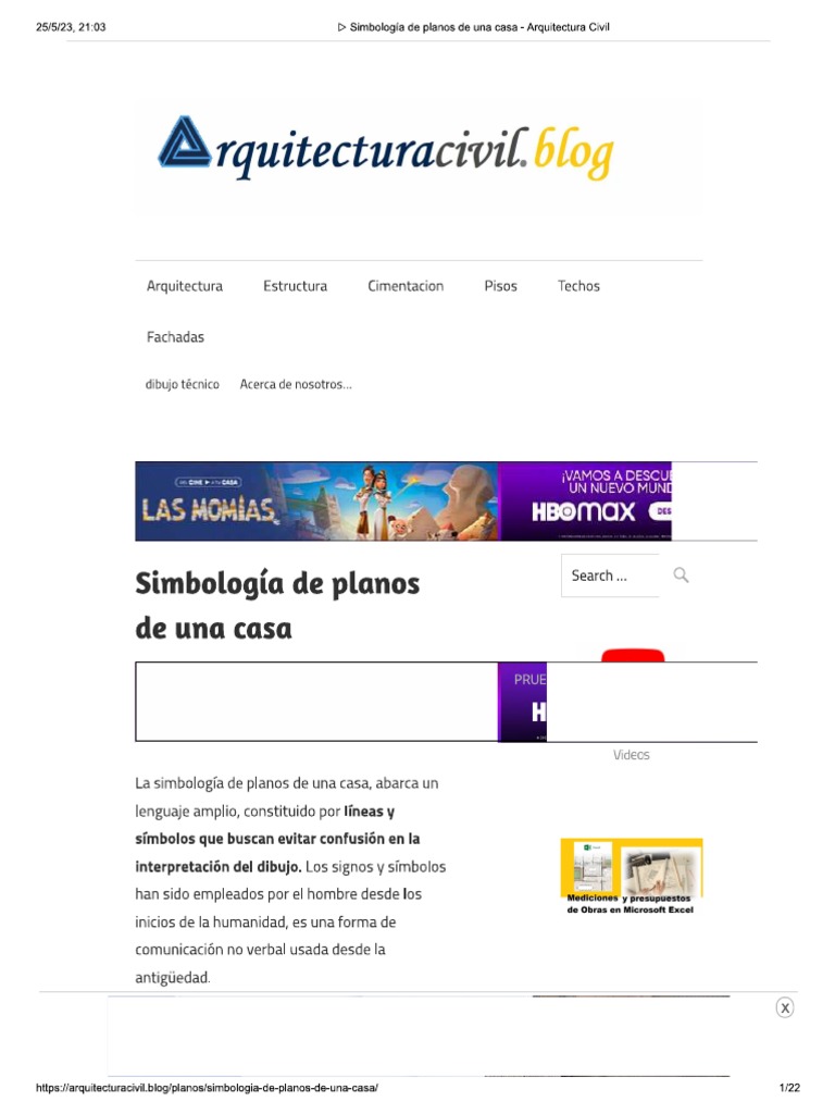 Simbología de Planos Arquitectónicos | PDF
