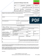 Application For Michigan Vehicle Title: Use Tax Return Claim For Tax Exemption