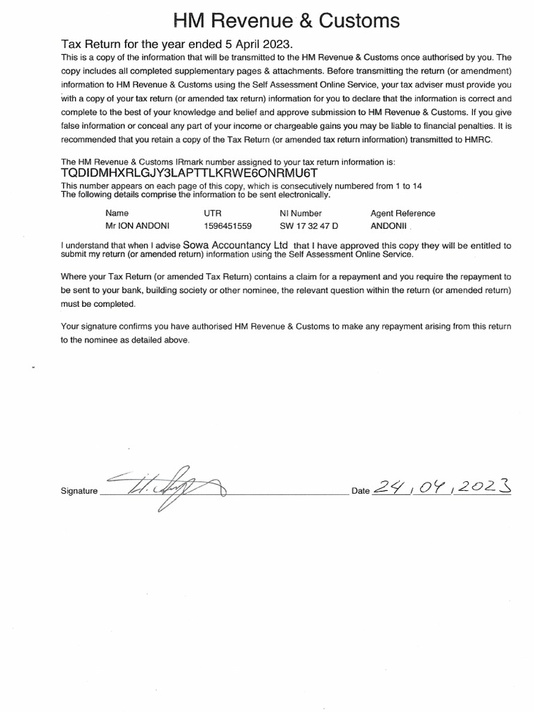 Tax Return | PDF