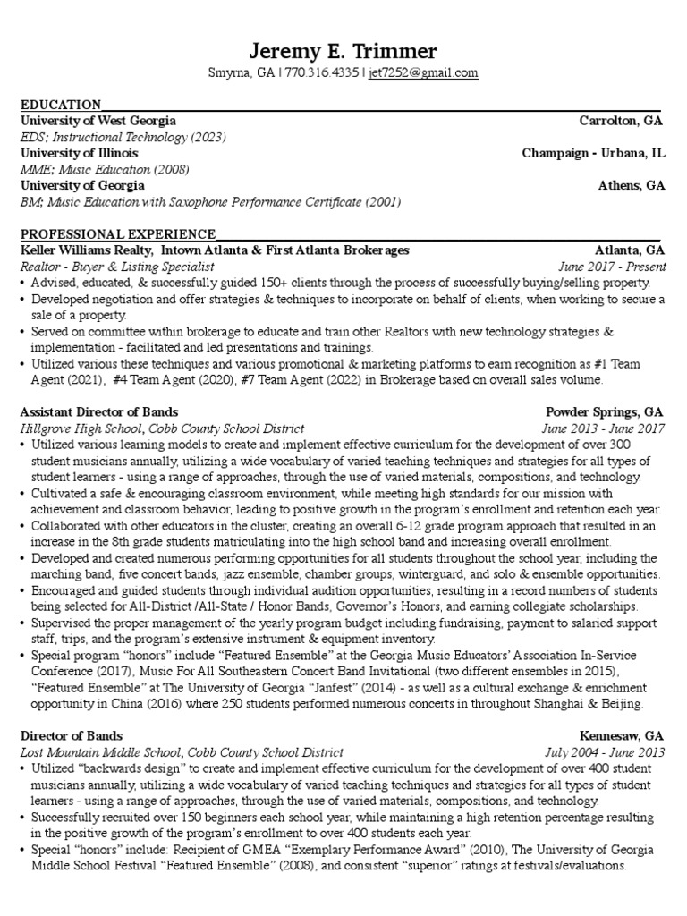 Trimmer Resume 2023 | PDF | Learning