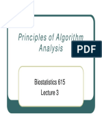 Principles of Algorithm Analysis: Biostatistics 615