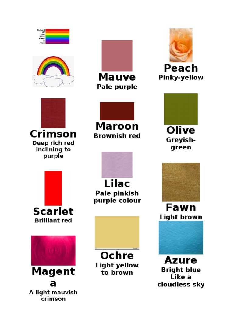 Categories Colours | PDF