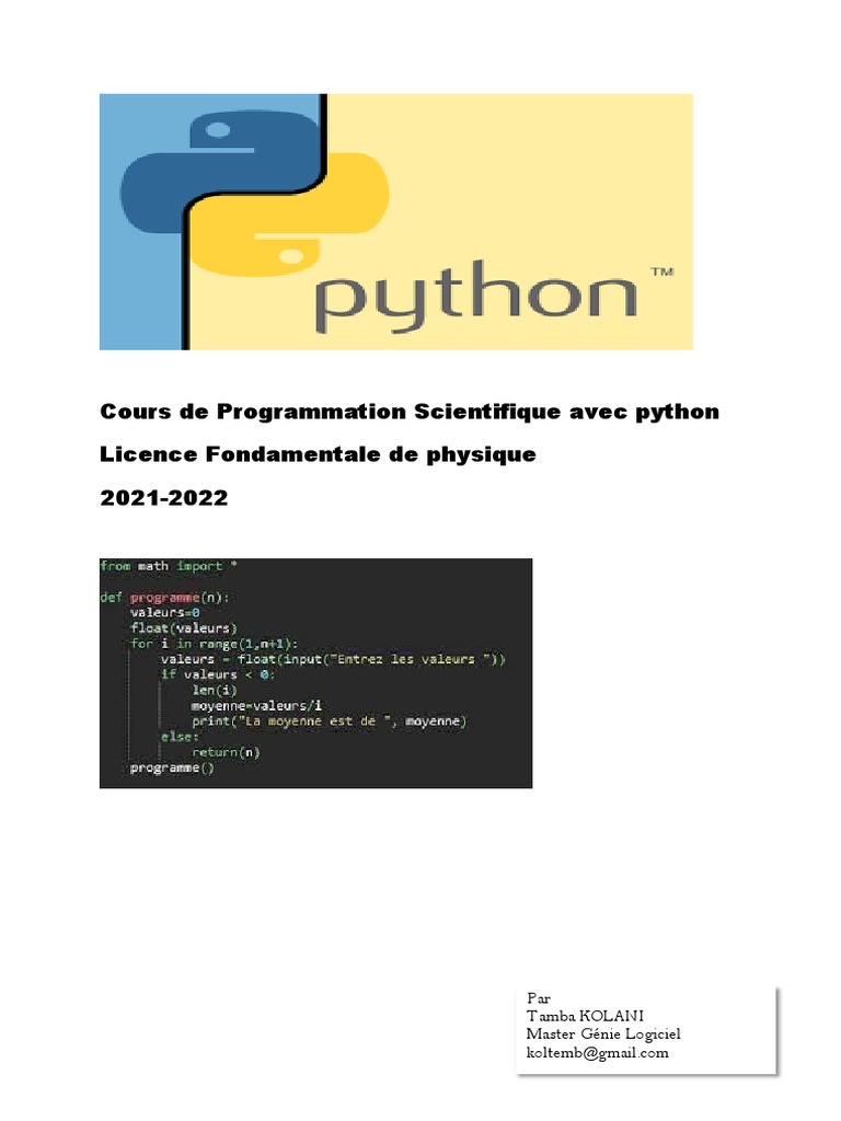 Prog Python suite 1 | PDF