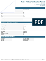 Motor Vehicle Verification Report Example