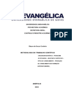 Centro Universitário de Anápolis Unievangélica Metodologia Do Trab Cientf