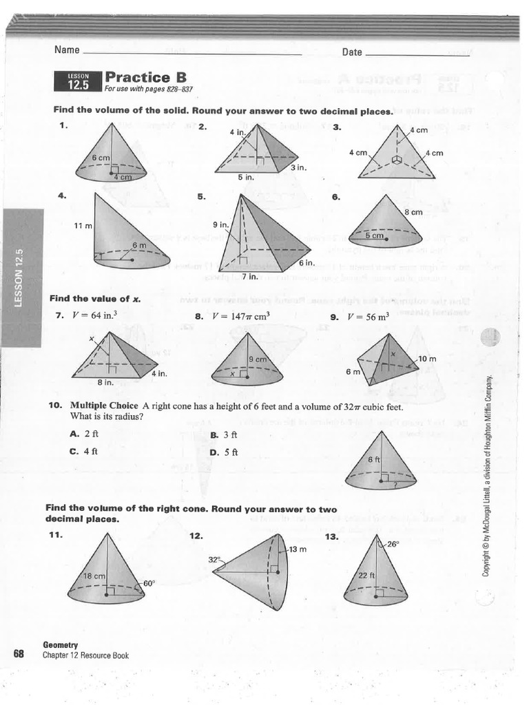 Volume_of_Pyramids_and_Cones_HOMEWORK PDF