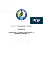 J.T.P. de Redes de Distribución Practica No. 1 Evaluación de Proyectos Sociales de Electrificación Rural
