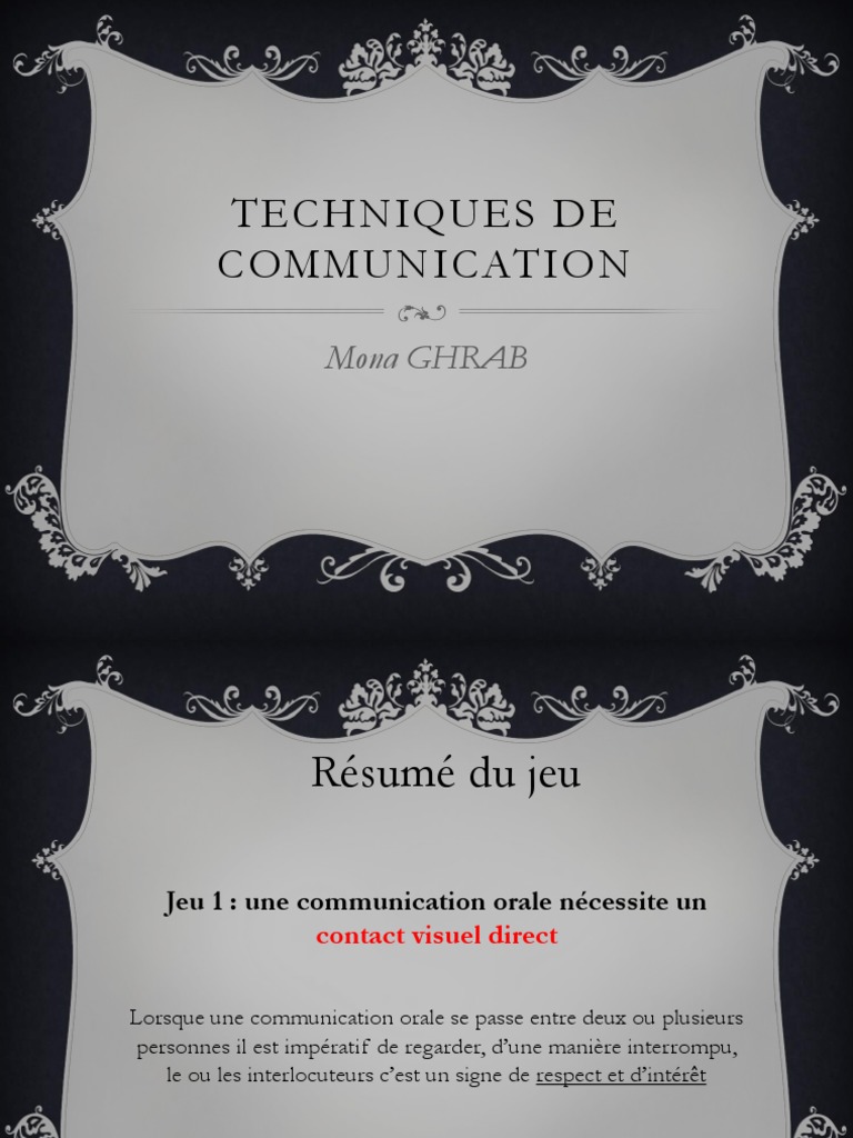 Techniques de Communication Efficaces | PDF | la communication